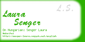 laura senger business card